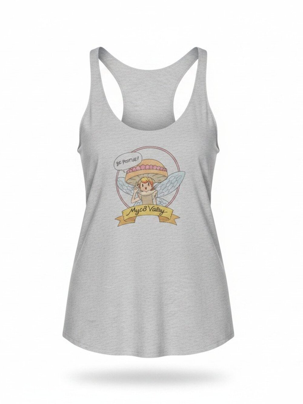 Next Level Apparel "Myco Valley" Graphic Racerback Tank - Heather Grey Size M